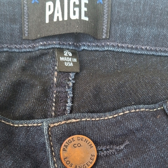 PAIGE Blue Skinny Jeans Classic Fit - Picture 5 of 10